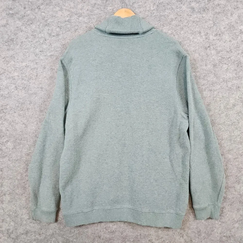 Tasso Elba Men's Light‎ Green Shawl Collar Size XL Sweater 100% Cotton Preppy - Picture 9 of 9